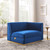 Sanguine Channel Tufted Performance Velvet Modular Sectional Sofa Right-Arm Chair - Navy Blue EEI-6032-NAV