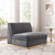 Sanguine Channel Tufted Performance Velvet Modular Sectional Sofa Armless Chair - Gray EEI-6033-GRY
