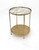 20" X 20" X 24" Gold, Round, Rimmed Glass Top - End Table (274422)