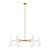 Beacon 6-Light Chandelier - Opal Satin Brass EEI-5648-OPA-SBR