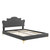 Neena Performance Velvet Queen Bed - Charcoal MOD-6820-CHA