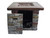Outdoor Brown Wood And Brick Square Gas Fire Pit With Lava Rocks (475086)