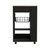 Sleek Black And Light Oak Portable Kitchen Cart (477880)