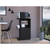 Contemporary Black Rolling Kitchen Cart (477882)