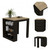 Stylish Black Wengue And Pine Kitchen Counter And Dining Table Combination (477892)