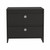 Modern And Minimalist Black Two Drawer Nightstand (477906)