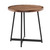 21.66" X 21.66" X 22.05" Round Side Table In American Walnut And Black (370460)