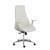 26.75" X 25.75" X 47.75" High Back Office Chair In White With Chromed Steel Base (370493)