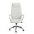 25.50" X 27" X 50" High Back Office Chair In White With Polished Aluminum Base (370508)