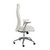 25.50" X 27" X 50" High Back Office Chair In White With Polished Aluminum Base (370508)