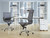 26.38" X 27.56" X 45.87" High Back Office Chair In Gray With Chromed Steel Base (370549)
