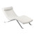 White Faux Leather And Chrome Wavy Chaise Lounge Chair (400506)