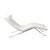 White Faux Leather And Chrome Wavy Chaise Lounge Chair (400506)