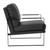 Epitome Black Leather And Black Metal Armchair (400511)