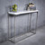 Modern White Gloss And Chrome Console Table (400513)