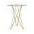 Geometric Clear Glass And Gold Round Table (400529)