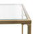 Minimalist Clear Glass And Gold Side Table (400531)