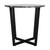 Mod Geo Black And Black Round Faux Marble Side Table (400541)