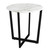 Mod Geo Black And White Round Faux Marble Side Table (400542)