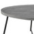 24" Black And Gray Manufactured Wood And Metal Oval Coffee Table (400546)