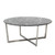 Black On Stainless Faux Marble Round Coffee Table (400560)