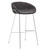 Set Of Two Black And Chrome Scoop Bar Stools (400564)