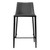 Rich Black Faux Leather Counter Stool (400599)