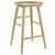 26" Light Natural Brown Solid Wood Counter Stool (400618)