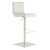 Adjustable White Faux Leather Aluminum Stool (400627)