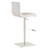 Adjustable White Faux Leather Aluminum Stool (400627)