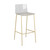 Set Of Two Contemporary Acrylic And Gold Bar Stools (400629)