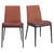 Set Of Two Brown And Rust Stainless Steel Chairs (400685)