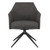 Dark Gray Fabric And Black Swivel Armchair (400707)