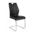 Set Of Two Black Faux Leather Cantilever Chairs (400711)