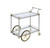 20" X 31" X 31" Silver Gold Clear Glass Metal Casters Serving Cart (347564)