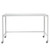 Matte White Metal Minimalist Folding Table Desk (400745)