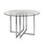 42" Glass Top Stainless Geo Base Round Dining Table (400750)