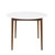 Modern Walnut And White Oval Dining Table (400751)