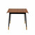 Brown Wood Dining Table With Black Steel Legs (400753)