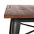 Mod Industrial Walnut And Black Square Dining Table (400754)