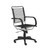 43" Chrome And Black Round Bungee High Back Office Chair (400769)