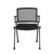 Set Of Two Folding And Stacking Black Mesh Rolling Armchairs (400778)