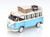 6" Blue And White Metal Volkswagen Bus Sculpture (401766)