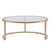 Set Of Two Gold Glass Round Nested Coffee Tables (402088)