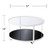 32" White Glass And Metal Two Tier Round Coffee Table (402122)