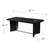 48" Black Solid Manufactured Wood And Metal Rectangular Coffee Table (402132)