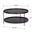 33" Black Manufactured Wood And Metal Round Coffee Table (402140)