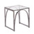 22" Chrome Glass And Iron Square End Table (402448)