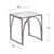 22" Chrome Glass And Iron Square End Table (402448)