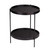 24" Black Manufactured Wood And Iron Round End Table With Shelf (402457)